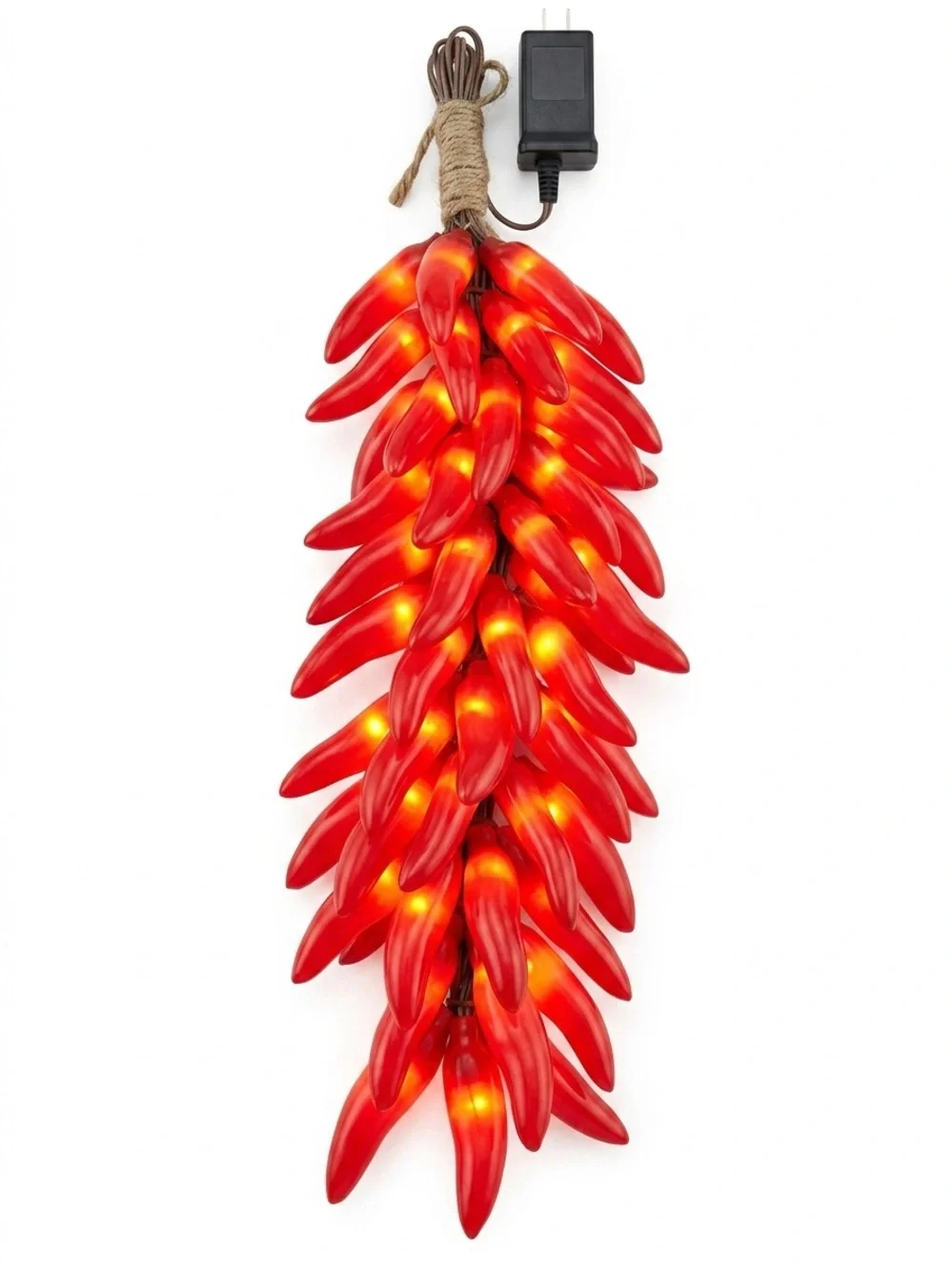 Red Chili Pepper Ristra String Lights Festive Southwestern Kitchen Home Decor